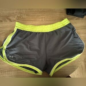 LG Women's Gray and Yellow Athletic Shorts